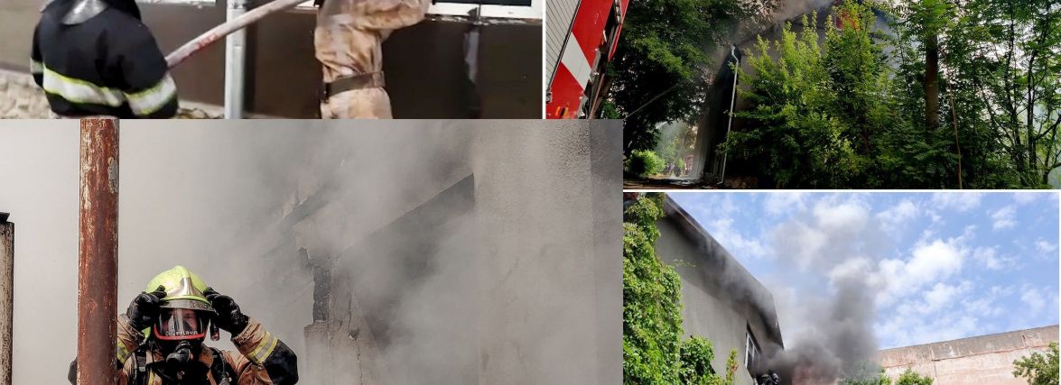 На Хмельниччині горів склад друкарні: вогонь гасили 20 рятувальників на 5 машинах (ФОТО)