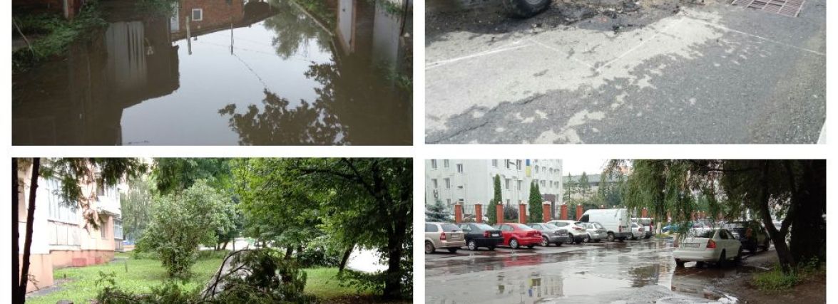 Наслідки негоди у Хмельницькому: латають асфальт, відкачують воду та рахують збитки (ФОТО)
