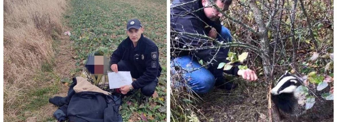 На Хмельниччині поліцейські врятували борсука