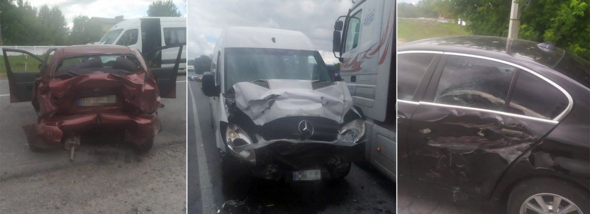 На трасі зіткнулися “Mercedes”, “ЗАЗ” та “BMW”. Є постраждалі
